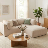 Modern European furniture - Chenille Sectional Corner Sofa - www.oroa.com