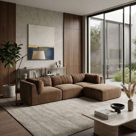 Chenille Lounge Modular Sofa | Novi Living Matina
