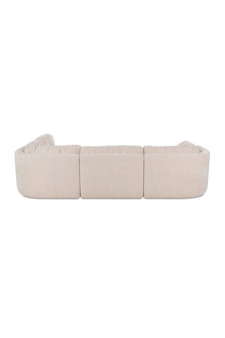 Modern European furniture - Chenille L-Shaped Modular Sofa - www.oroa.com