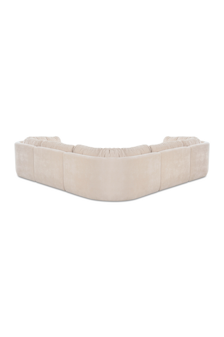 Modern European furniture - Chenille L-Shaped Modular Sofa - www.oroa.com