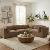 Modern European furniture - Chenille L-Shaped Modular Sofa - www.oroa.com