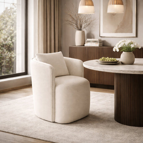 Swivel Upholstered Dining Chair | Novi Living Cecil