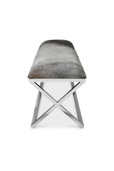 Modern European furniture - Gray Cowhide Bench - www.oroa.com