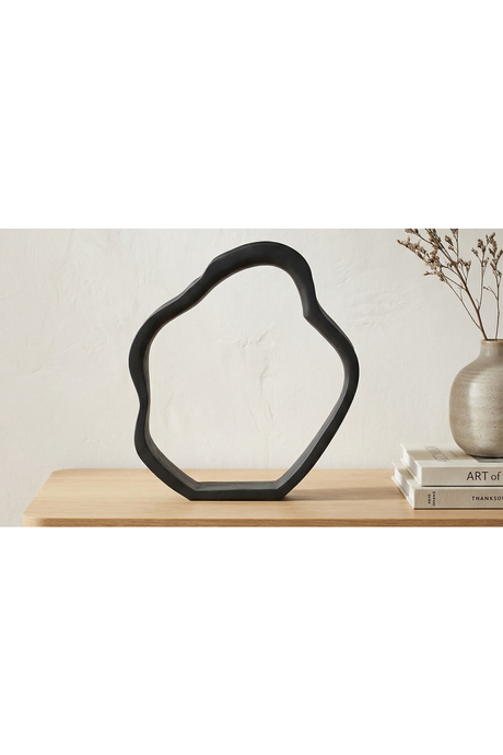 Modern European furniture - Black Abstract Tabletop Sculpture - www.oroa.com