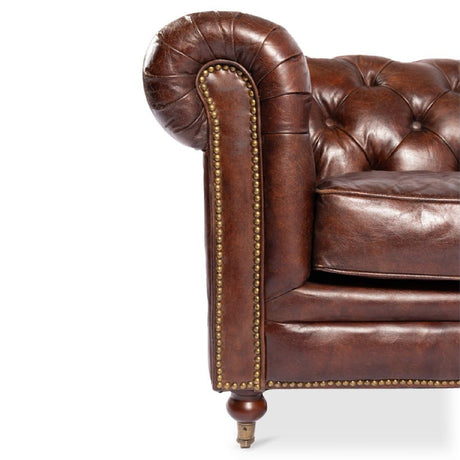 Modern European furniture - Tufted Chesterfield Leather Sofa - www.oroa.com