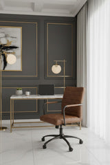 Modern European furniture - Grain Leather Office Chair - www.oroa.com