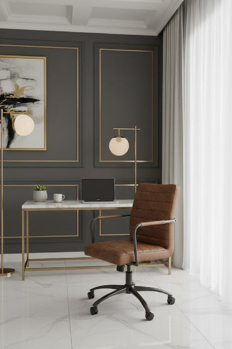Modern European furniture - Grain Leather Office Chair - www.oroa.com
