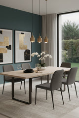 Modern European furniture - Mango Wood Top Dining Table - www.oroa.com