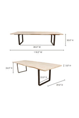 Modern European furniture - Mango Wood Top Dining Table - www.oroa.com