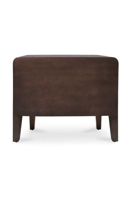 Modern European furniture - Distressed Black 2-Drawer Nightstand - www.oroa.com