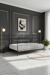 Modern European furniture - Black Iron Bed - www.oroa.com