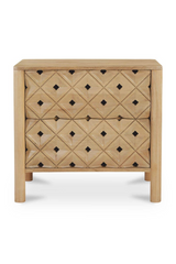Modern European furniture - 2-Drawer Mango Wood Nightstand - www.oroa.com