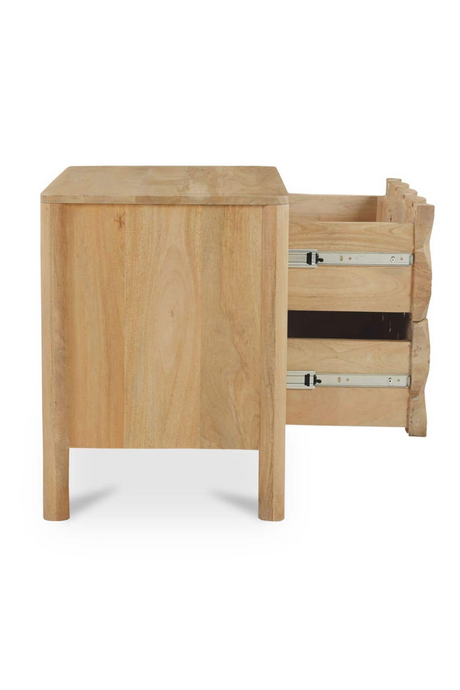 Modern European furniture - 2-Drawer Mango Wood Nightstand - www.oroa.com