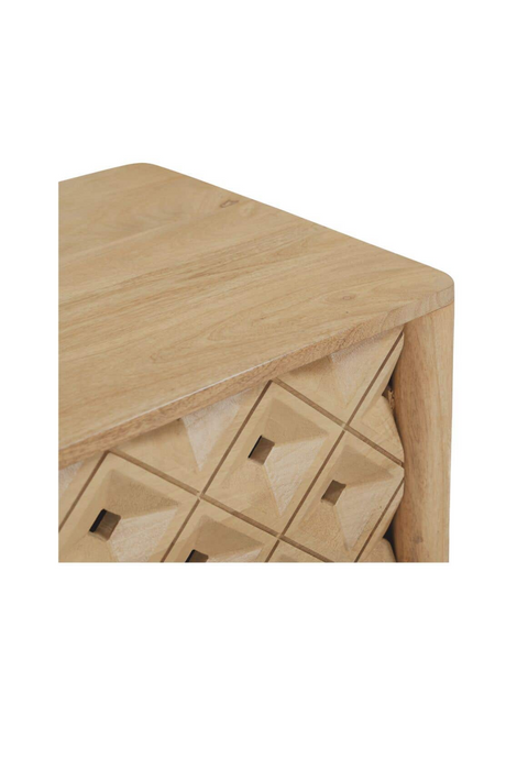Modern European furniture - 2-Drawer Mango Wood Nightstand - www.oroa.com