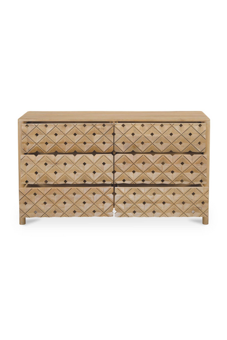 Modern European furniture - 6-Drawer Mango Wood Dresser - www.oroa.com