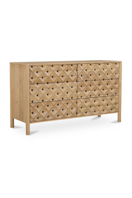 Modern European furniture - 6-Drawer Mango Wood Dresser - www.oroa.com