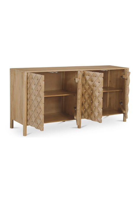 Modern European furniture - 4-Door Mango Wood Sideboard - www.oroa.com