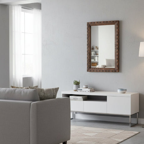 Modern European furniture - Brown Mango Wood Mirror - www.oroa.com