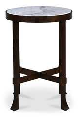 Modern European furniture - Round Travertine Accent Table - www.oroa.com