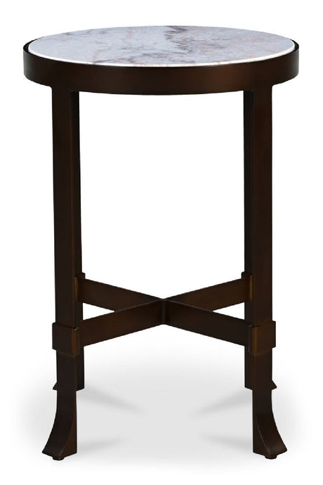 Modern European furniture - Round Travertine Accent Table - www.oroa.com