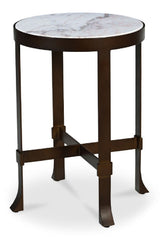 Modern European furniture - Round Travertine Accent Table - www.oroa.com