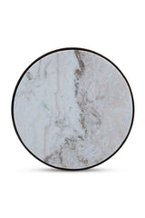 Modern European furniture - Round Travertine Accent Table - www.oroa.com