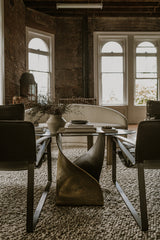 Modern European furniture - Brass Twisted Accent Table - www.oroa.com