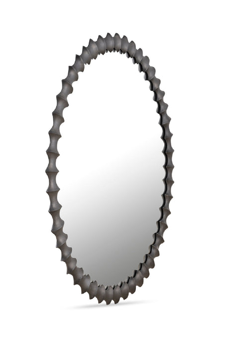 Modern European furniture - Black Round Mirror - www.oroa.com