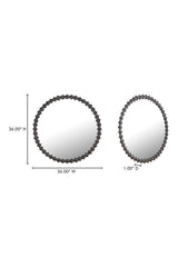 Modern European furniture - Black Round Mirror - www.oroa.com