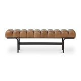 Modern European furniture - Channeled Leather Bench - www.oroa.com