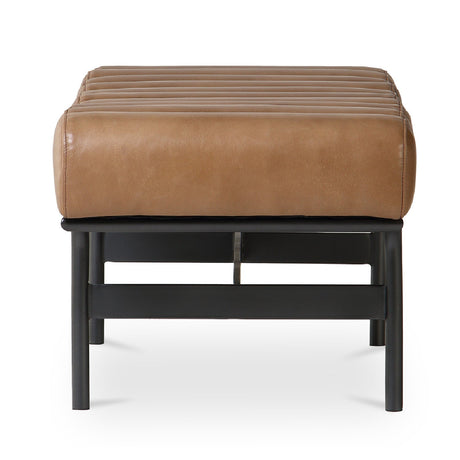 Modern European furniture - Channeled Leather Bench - www.oroa.com