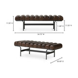 Modern European furniture - Channeled Leather Bench - www.oroa.com