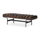 Modern European furniture - Channeled Leather Bench - www.oroa.com