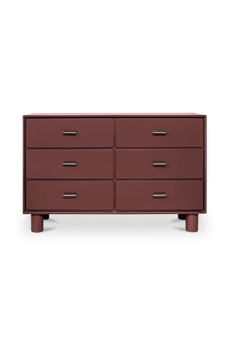 Modern European furniture - Red Wooden 6-Drawer Dresser - www.oroa.com