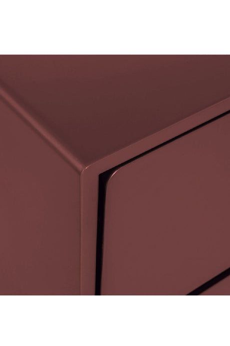 Modern European furniture - Red Wooden 6-Drawer Dresser - www.oroa.com