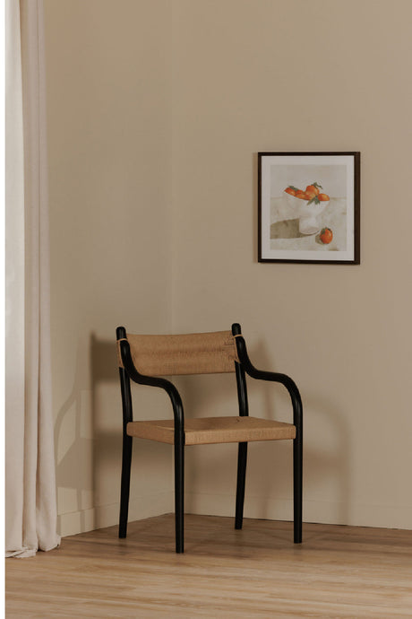 Modern European furniture - Minimalist Beech Wood & Rope Dining Chair - www.oroa.com