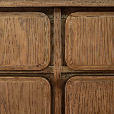 Modern European furniture - Brown Oak 2-Drawer 4-Door Sideboard - www.oroa.com