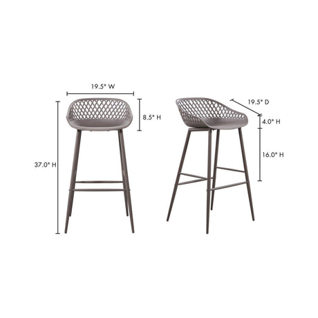 Modern European furniture - Molded Indoor/Outdoor Bar Stools (2) - www.oroa.com