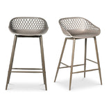 Modern European furniture - Diamond-Mesh Indoor/Outdoor Counter Stools (2) - www.oroa.com