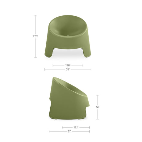 Round Outdoor Accent Chairs (2) | Novi Living Nolla