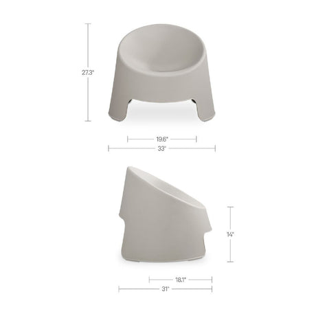 Round Outdoor Accent Chairs (2) | Novi Living Nolla