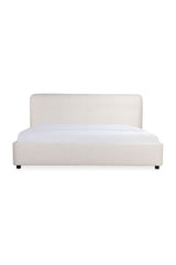 Modern European furniture - White Linen Queen Bed - www.oroa.com