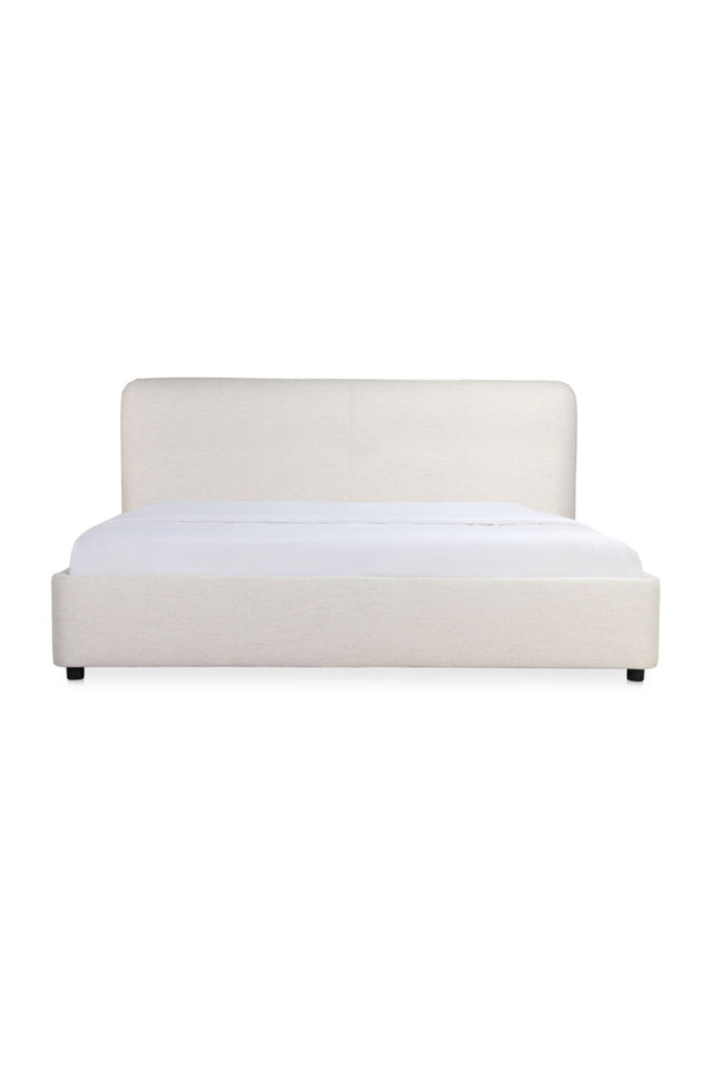 Modern European furniture - White Linen Queen Bed - www.oroa.com