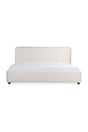 Modern European furniture - White Linen Queen Bed - www.oroa.com