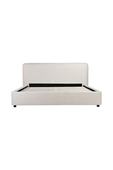Modern European furniture - White Linen Queen Bed - www.oroa.com