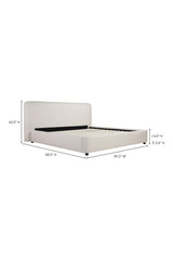 Modern European furniture - White Linen King Bed - www.oroa.com
