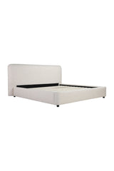 Modern European furniture - White Linen King Bed - www.oroa.com