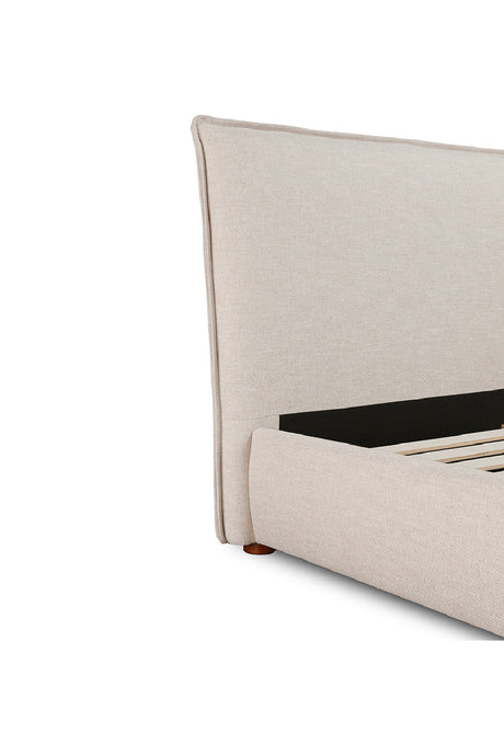 Modern European furniture - Beige Linen Blend Bed - www.oroa.com