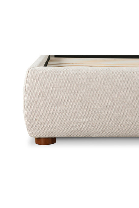 Modern European furniture - Beige Linen Blend Bed - www.oroa.com