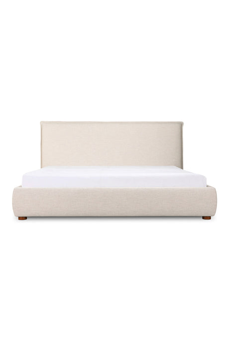 Modern European furniture - Beige Linen Blend Bed - www.oroa.com
